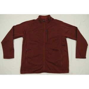The North Face TNF Stretch Spell Out Dome Logo Mens Rust Full Zip Coat Jacket XL